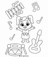 Coloring Instruments Pages Kids Music Printable Musical Printables Storytime Diy Print Them sketch template