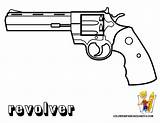 Coloring Handgun Gun Designlooter Pages Revolver Guns Boys Color sketch template