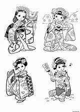 Coloriage Chinois Japonais Japon Nouvel Dessin Coloriages Giappone Enfantin Japonaises Petites Tenus Adulti Imprimer Colorier Justcolor Adults Adultes Japonaise Disney sketch template