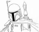Fett Jango Coloring Pages Getdrawings Drawing sketch template
