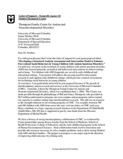 grant proposal letter sample