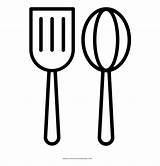 Utensils Clipart Kitchen Clip Cooking Forks Coloring Library Spoons sketch template