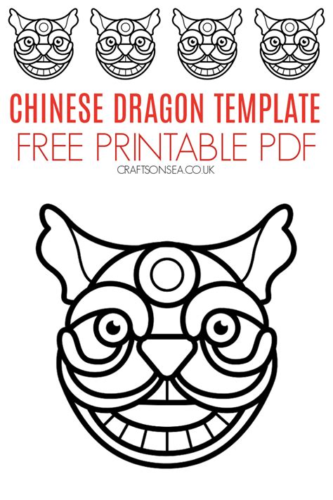 chinese dragon template crafts  sea