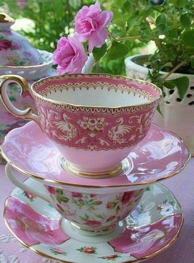 pretty  pink tea cups  cup  tea pinterest pink tea cups