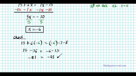 solving multi step equations college algebra practice worksheet