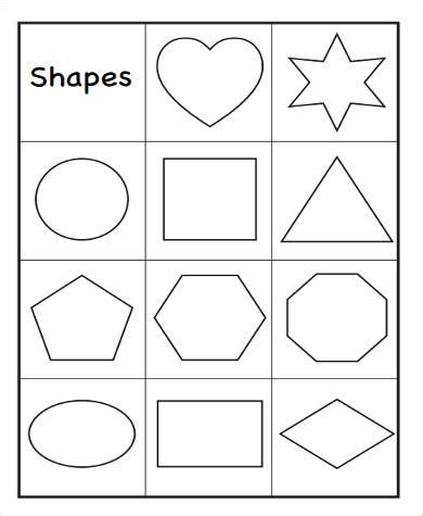 printable shapes  preschool
