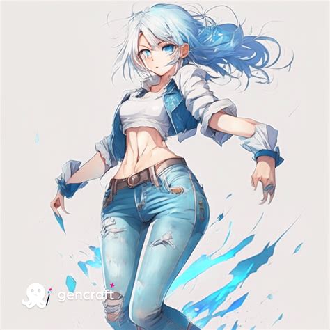 Anime Girl On Jeans By Facundoniebla On Deviantart