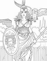 Goddess Athena Printable Colouring Selinafenech Grecia Ak0 Godess Zeus sketch template