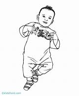 Coloring Baby Boy Pages Popular sketch template