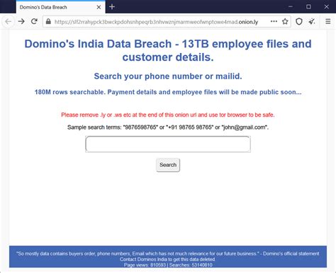 dominos india discloses data breach  hackers sell data
