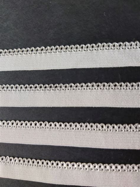 10m of 10mm white elastic picot satin edge lingerie underwear edging