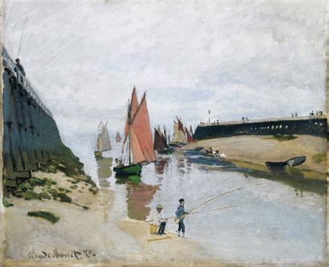 Claude Monet 1870 Le Port De Trouville Breakwater At Trouville Low