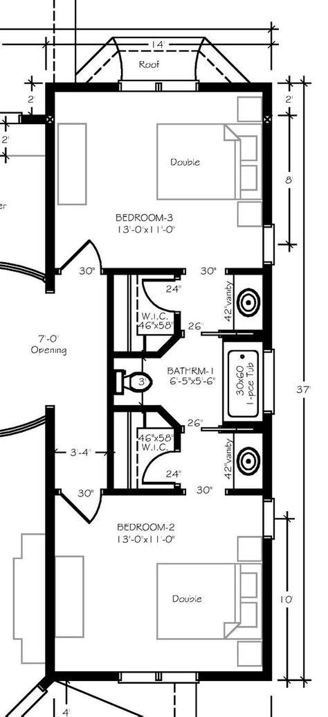 dual master bedroom  shared bathroom images   house plans house floor plans