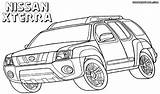 Nissan Coloring Pages Xterra Car Colorings Print sketch template