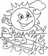 Summer Coloring Pages Holiday Color Print sketch template