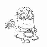 Coloring Pages Minions Minion Toddler Cute Momjunction Maid sketch template