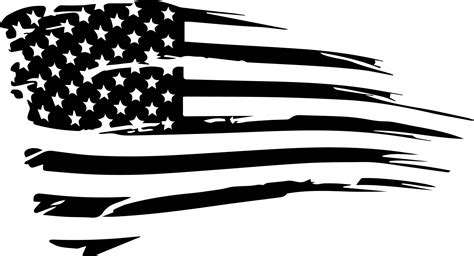 vector american flag black  white  getdrawings