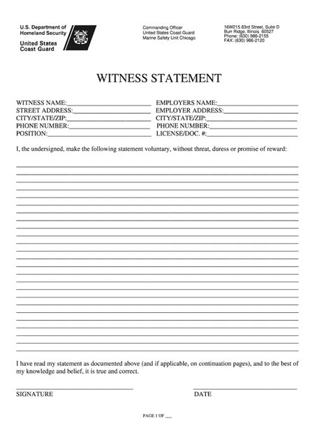 police statement template fill  printable fillable blank