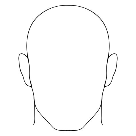 printable face outline