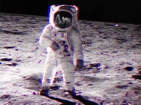 3d anaglyph 3d astronaut moon space wallpapers hd desktop and mobile backgrounds