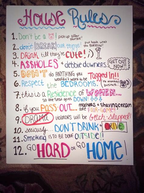 Apartment Rules Crafts Pinterest Apartments College And Dorm