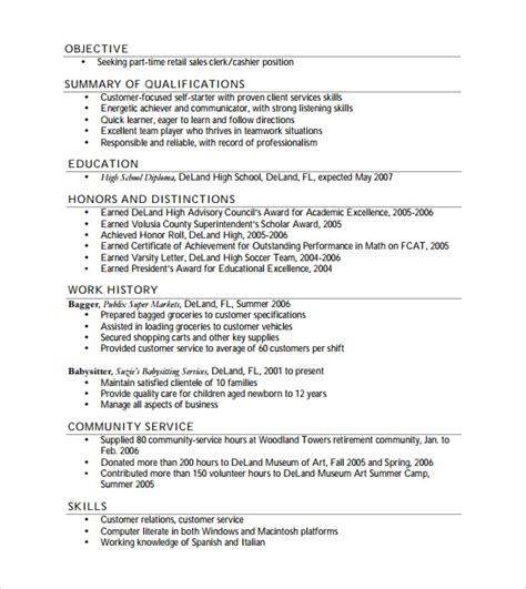 cashier resume templates