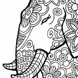 Afrikaans Elefante African Stilizzato Profilo sketch template