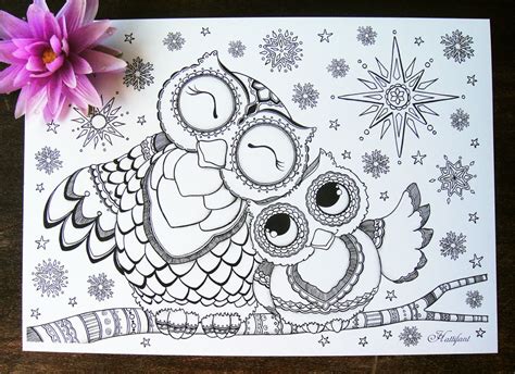 mama  baby owl love coloring page hattifant owl coloring pages