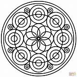 Mandala Spiral Mandalas Imprimir Cirkel Adults Handout Silhouetten sketch template