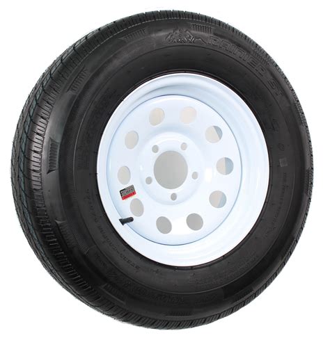 radial trailer tire  rim str     lug wheel white
