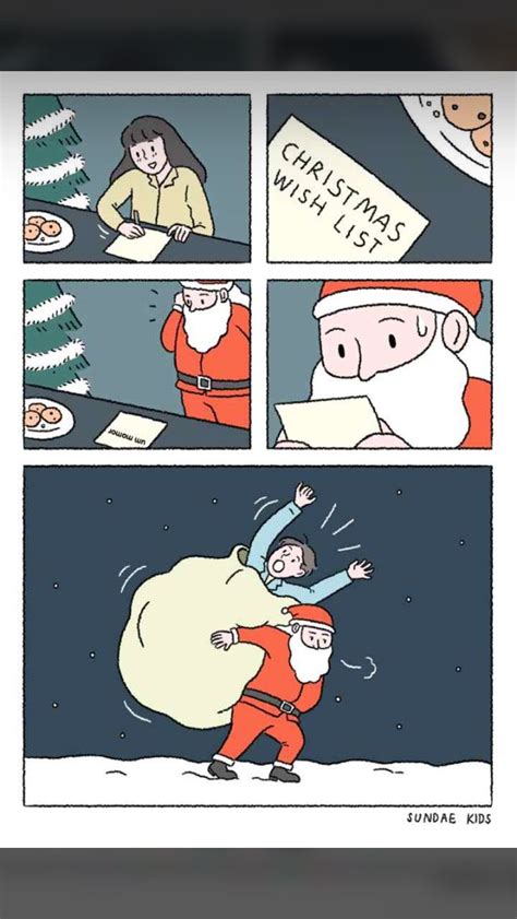 A Comic Strip With Santa Claus In The Middle And Other Comics About