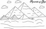 Pyramids Coloring Kids Giza Pyramid Pages Egyptian Great Egypt Printables Pdf Print Sketch Template Templates sketch template