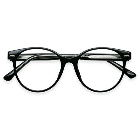 Ch2810 Round Black Eyeglasses Frames Leoptique