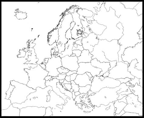 Mapa De Europa Para Colorear 🥇 Imágenes Para Imprimir Y
