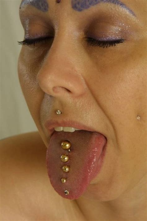 Gold Tongue Piercing ~ Tips For Tongue Piercing