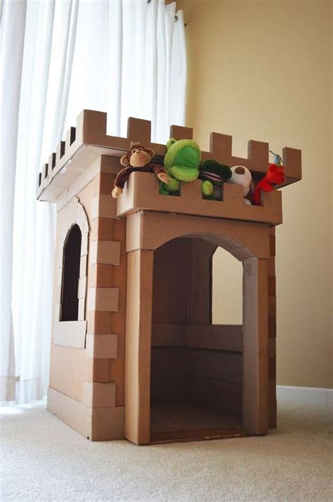 simple diy cardboard castle house ideas homemydesign