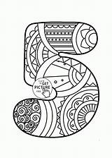 Coloring Counting Wuppsy Mandala sketch template
