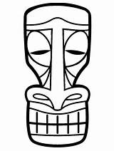 Koh Lanta Totem Bricolage Simples Tiki Colorier Gratuitement Lápis Artísticos sketch template