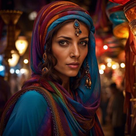 Arabian Night A Nightlife Scene In A Middle Eastern Spice Market With