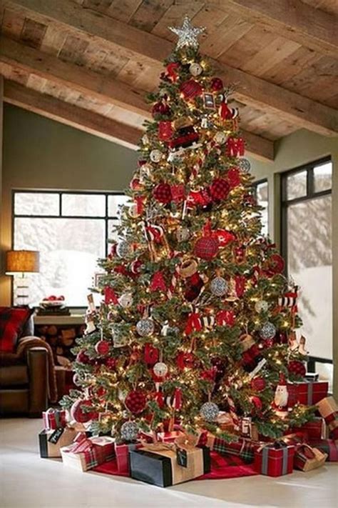 kerstboom geel rood google search idee  lalbero  natale alberi  natale rosso