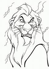 Coloring Lion Pages Disney Scar Choose Board King sketch template