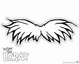 Lorax Mustache Coloring Bettercoloring sketch template