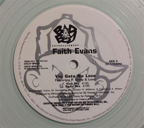 Faith Evans You Gets No Love 2001 Clear Vinyl Discogs