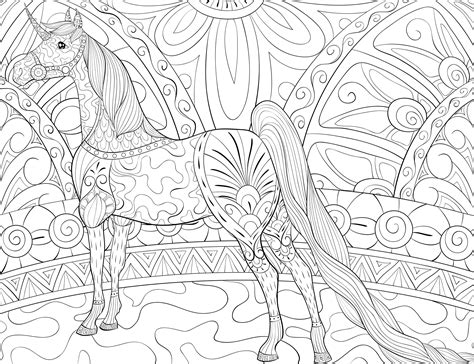 printable unicorn adult coloring pages fantasy fairy etsy hong kong