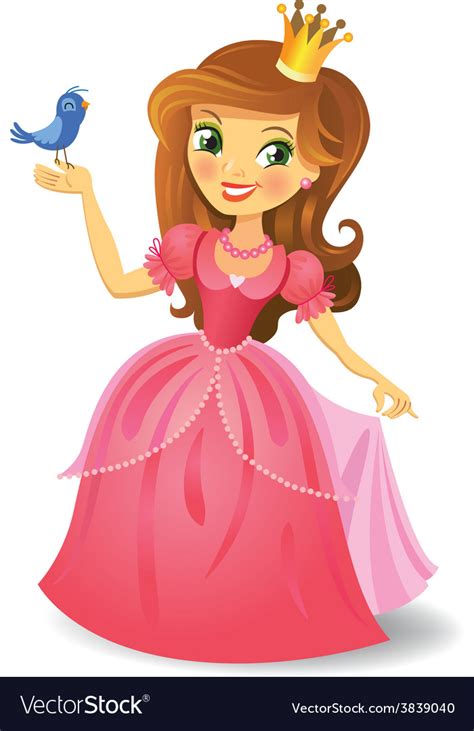 beautiful princess royalty free vector image vectorstock