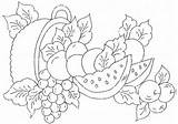 Riscos Frutas Tecido Bordar Desenhos Risco Moldes Artesanatos Modelos Diversas Telas Tecidos Bela Fruta Uva Prendinhas Mimos Melância Colorir Cesta sketch template