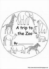 Coloring Zoo Pages Worksheets Book Kids Preschool Print Preschoolers Simple Animals Educational Printable Animal Fun Theme Jungle Colouring Wild Zoos sketch template