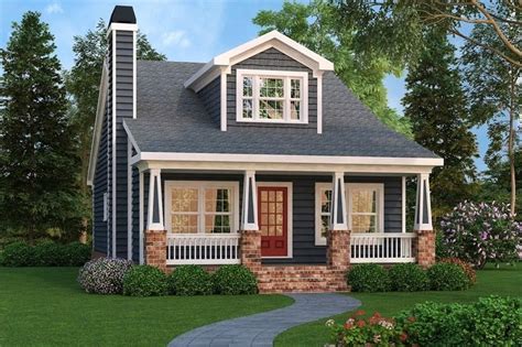 front elevation  bungalow home theplancollection house plan   craftsman style