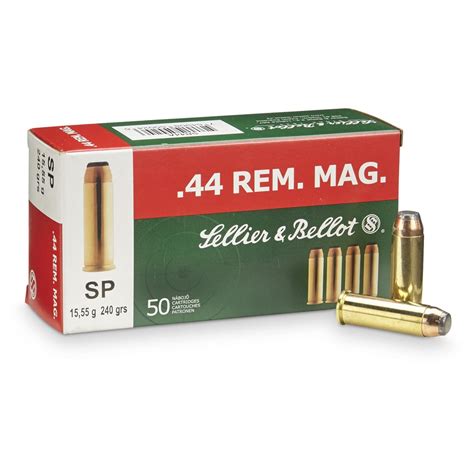 sellier bellot pistol  magnum  grain sp  rounds   remington magnum ammo
