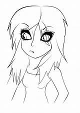 Emo Girl Coloring Pages Kid Color Getcolorings Printable Kids Deviantart Drawings sketch template